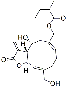 2-Methylbutanoic acid [[(3aR,4R,6Z,10Z,11aR)-2,3,3a,4,5,8,9,11a-octahydro-4-hydroxy-10-hydroxymethyl-3-methylene-2-oxocyclodeca[b]furan-6-yl]methyl] ester