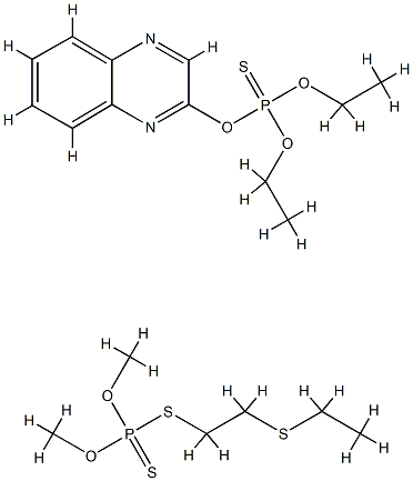 Phosphorothioic acid, O,O-diethyl O-2-quinoxalinyl ester, mixt. with S -(2-(ethylthio)ethyl) O,O-dimethyl phosphorodithioate