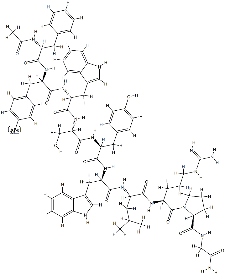 LHRH, Ac-dehydro-Phe(1)-dehydro-4-Cl-Phe(2)-dehydro-Trp(3,6)-