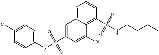 N1-butyl-N6-(4-chlorophenyl)-8-hydroxynaphthalene-1,6-disulphonamide