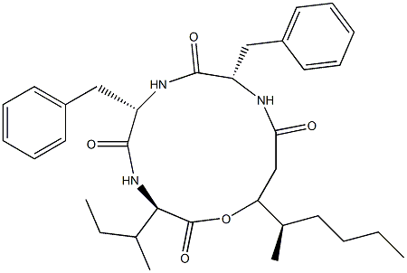 N-[N-[N-(3-Hydroxy-4-methyl-1-oxooctyl)-L-phenylalanyl]-L-phenylalanyl]-D-isoleucine λ-lactone