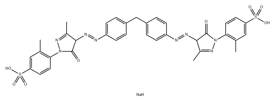 Benzenesulfonic acid, 4,4'-[methylenebis[4,1-phenyleneazo( 4,5-dihydro-3-methyl-5-oxo-1H-pyrazole -4,1-diyl)]]bis[3-methyl-, disodium salt