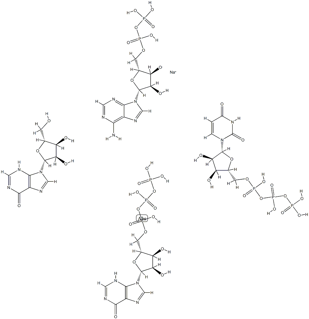 sodium, (2R,3R,4R,5R)-5-(6-aminopurin-9-yl)-4-hydroxy-2-[(hydroxy-phos phonooxy-phosphoryl)oxymethyl]oxolan-3-olate, 9-[(2R,3R,4R,5R)-3,4-dih ydroxy-5-(hydroxymethyl)oxolan-2-yl]-3H-purin-6-one, [[[(2R,3R,4R,5R)- 3,4-dihydroxy-5-(6-oxo-3H-purin-9-yl)oxolan-2-yl]methoxy-hydroxy-phosp horyl]oxy-hydroxy-phosphoryl]oxyphosphonic acid, [[[(2R,3R,4R,5R)-5-(2 ,4-dioxopyrimidin-1-yl)-3,4-dihydroxy-oxolan-2-yl]methoxy-hydroxy-phos phoryl]oxy-hydroxy-phosphoryl]oxyphosphonic acid