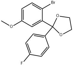 2-(2-溴-5-甲氧基苯基)-2-(4-氟苯基)-1,3-二氧戊环