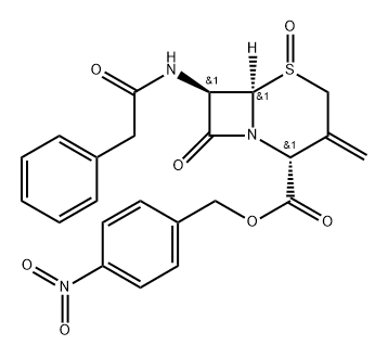 (1S,4R,6R,7R)-(4-nitrophenylmethyl)3-methylene-1-oxo-7-phenylacetamido-cepham-4-carboxylateido-penam-3-carboxylate