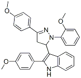2-(4-methoxyphenyl)-3-[2-(2-methoxyphenyl)-5-(4-methoxyphenyl)-3,4-dih ydropyrazol-3-yl]-1H-indole