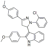 3-[2-(2-chlorophenyl)-5-(4-methoxyphenyl)-3,4-dihydropyrazol-3-yl]-2-( 4-methoxyphenyl)-1H-indole