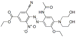 ethyl 4-[[2-(acetylamino)-4-[bis(2-hydroxyethyl)amino]-5-ethoxyphenyl]azo]-3-cyano-5-nitrobenzoate