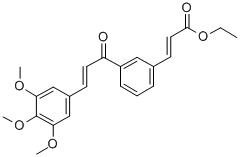 2-Propenoic acid, 3-(3-(1-oxo-3-(3,4,5-trimethoxyphenyl)-2-propenyl)ph enyl)-, ethyl ester, (E,E)-