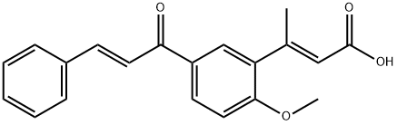 (E,E)-3-(2-Methoxy-5-(1-oxo-3-phenyl-2-propenyl)phenyl)-2-butenoic aci d