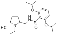2,6-Diisopropoxy-N-(1-ethyl-2-pyrrolidinylmethyl)benzamide hydrochlori de