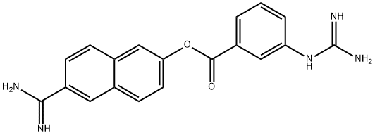 Benzoic acid, 3-[(aminoiminomethyl)amino]-, 6-(aminoiminomethyl)-2-naphthalenyl ester