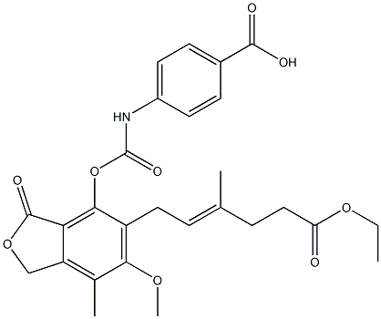 ethyl O-(N-(4-carboxyphenyl)carbamoyl)mycophenolate