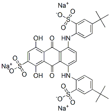 trisodium 5,8-bis[[4-(1,1-dimethylethyl)-2-sulphonatophenyl]amino]-9,10-dihydro-1,4-dihydroxy-9,10-dioxoanthracene-2-sulphonate