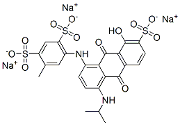 trisodium 5-[[9,10-dihydro-8-hydroxy-4-[(1-methylethyl)amino]-9,10-dioxo-7-sulphonato-1-anthryl]amino]toluene-2,4-disulphonate