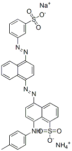 5-[[4-[(3-sulphophenyl)azo]-1-naphthyl]azo]-8-[p-tolylamino]naphthalene-1-sulphonic acid, ammonium sodium salt