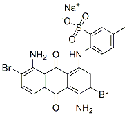 sodium 4-[(4,8-diamino-3,7-dibromo-9,10-dihydro-9,10-dioxo-1-anthryl)amino]toluene-3-sulphonate