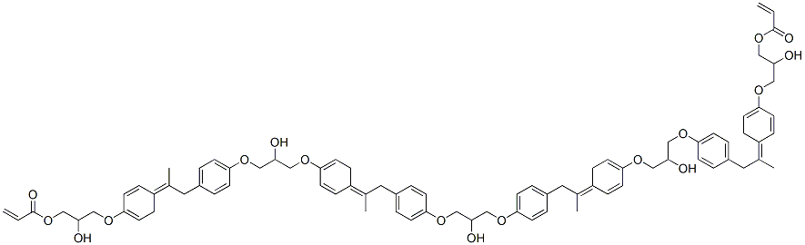 2-Propenoic acid, (2-hydroxy-1,3-propanediyl)bis[oxy-4,1-phenylene(1-methylethylidene)-4,1-phenyleneoxy(2-hydroxy-3,1-propanediyl)oxy-4,1-phenylene(1-methylethylidene)-4,1-phenyleneoxy(2-hydroxy-3,1-propanediyl)] ester