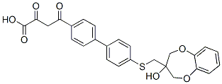 4-(4'-(((3,4-dihydro-3-hydroxy-2H-1,5-benzodioxepin-3-yl)methyl)thio)(1,1'-biphenyl)-4-yl)-2,4-dioxobutanoic acid