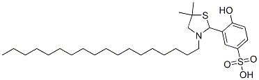 3-(5,5-Dimethyl-3-octadecylthiazolidin-2-yl)-4-hydroxybenzenesulfonic acid