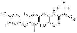 L-Tyrosine, N-(2-diazo-3,3,3-trifluoro-1-oxopropyl)-O-(4-hydroxy-3-iod ophenyl)-3,5-diiodo-
