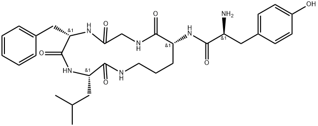 enkephalin, H-Tyr-cyclo-(N(delta)-Orn-Gly-Phe-Leu)-