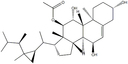 Gorgosta-5-ene-3β,7α,11α,12β-tetrol 12-acetate