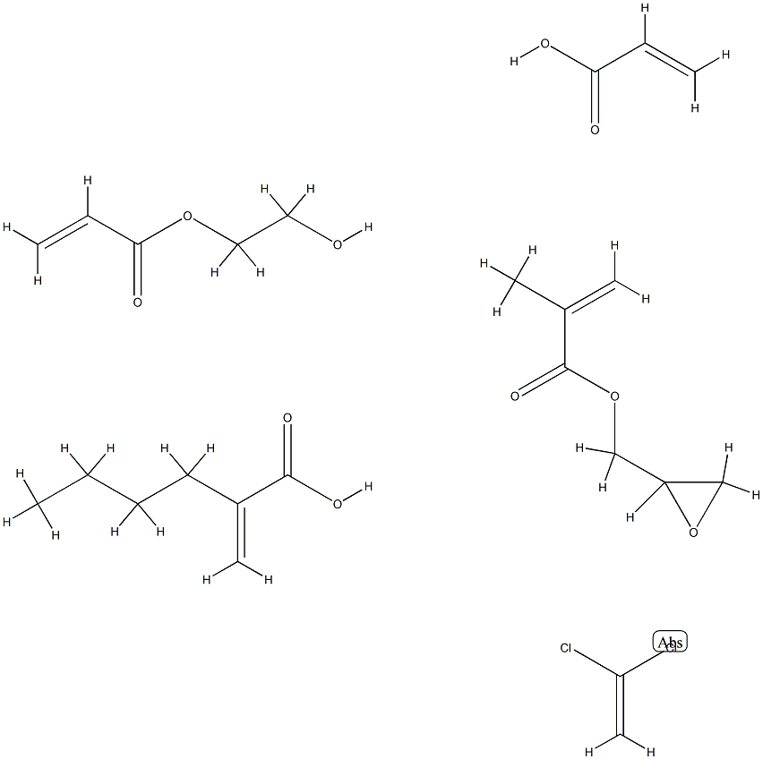 2-Propenoic acid, 2-methyl-, oxiranylmethyl ester, polymer with butyl 2-propenoate, 1,1-dichloroethene, 2-hydroxyethyl 2-propenoate and 2-propenoic acid
