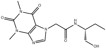 (+)-1,2,3,6-Tetrahydro-1,3-dimethyl-2,6-dioxo-N-(1-(hydroxymethyl)prop yl)purine-7-acetamide