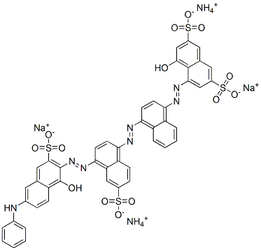 4-hydroxy-5-[[4-[[4-[[1-hydroxy-6-(phenylamino)-3-sulpho-2-naphthyl]azo]-6-sulpho-1-naphthyl]azo]-1-naphthyl]azo]naphthalene-2,7-disulphonic acid, ammonium sodium salt