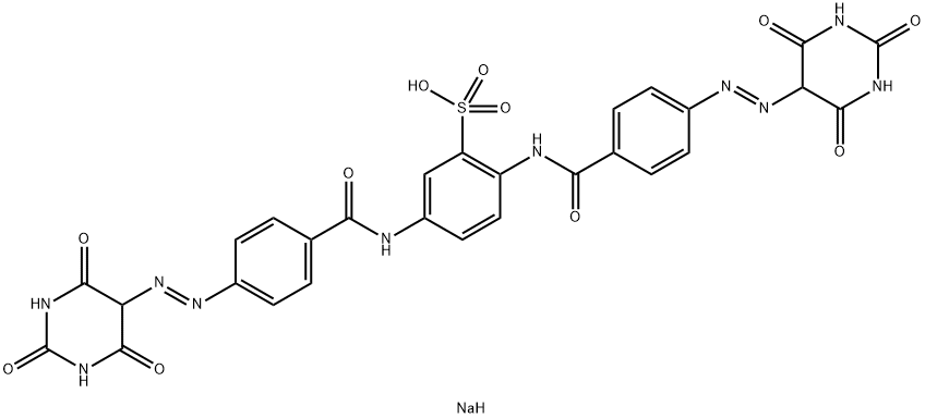 sodium 2,5-bis[4-[(hexahydro-2,4,6-trioxo-5-pyrimidinyl)azo]benzamido]benzenesulphonate