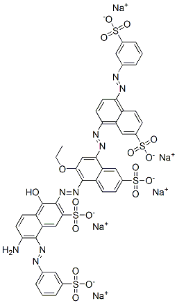 pentasodium 5-[[6-amino-1-hydroxy-3-sulphonato-5-[(3-sulphonatophenyl)azo]-2-naphthyl]azo]-6-ethoxy-8-[[7-sulphonato-4-[(3-sulphonatophenyl)azo]naphthyl]azo]naphthalene-2-sulphonate