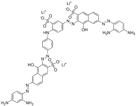 trilithium 6-[(2,4-diaminophenyl)azo]-3-[[4-[[4-[[7-[(2,4-diaminophenyl)azo]-1-hydroxy-3-sulphonato-2-naphthyl]azo]phenyl]amino]-3-sulphonatophenyl]azo]-4-hydroxynaphthalene-2-sulphonate