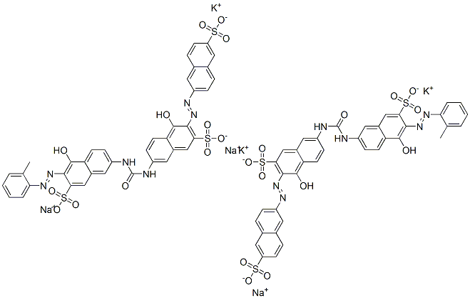 4-hydroxy-7-[[[[5-hydroxy-6-[(o-tolyl)azo]-7-sulpho-2-naphthyl]amino]carbonyl]amino]-3-[(6-sulpho-2-naphthyl)azo]naphthalene-2-sulphonic acid, potassium sodium salt