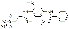 sodium 2-[3-[4-(benzoylamino)-2,5-dimethoxyphenyl]-1-methyltriazen-2-yl]ethanesulphonate