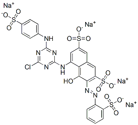 tetrasodium 5-[[4-chloro-6-[(4-sulphonatophenyl)amino]-1,3,5-triazin-2-yl]amino]-4-hydroxy-3-[(2-sulphonatophenyl)azo]naphthalene-2,7-disulphonate