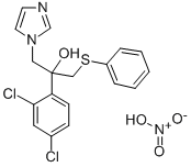 1H-Imidazole-1-ethanol, alpha-(2,4-dichlorophenyl)-alpha-((phenylthio) methyl)-, nitrate (salt)