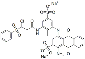 disodium 1-amino-4-[[3-[[3-chloro-1-oxo-3-(phenylsulphonyl)propyl]amino]-2-methyl-5-sulphonatophenyl]amino]-9,10-dihydro-9,10-dioxoanthracene-2-sulphonate