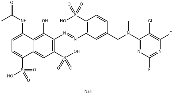 4-(acetylamino)-6-[[5-[[(5-chloro-2,6-difluoro-4-pyrimidinyl)methylamino]methyl]-2-sulphophenyl]azo]-5-hydroxynaphthalene-1,7-disulphonic acid, sodium salt