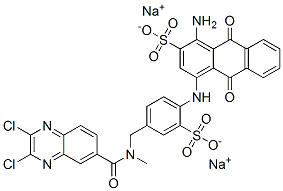 disodium 1-amino-4-[[4-[[[(2,3-dichloro-6-quinoxalinyl)carbonyl]methylamino]methyl]-2-sulphonatophenyl]amino]-9,10-dihydro-9,10-dioxoanthracene-2-sulphonate