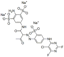 2-氨基-5-[[2-[[4-[(5-氯-2,6-二氟-4-嘧啶基)氨基]-2-磺基苯基]偶氮]-1,3-二氧代丁基]氨基]-1,3-苯二磺酸钠盐