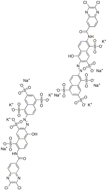 6-[[6-[[(2,3-dichloroquinoxalin-6-yl)carbonyl]amino]-1-hydroxy-3,5-disulpho-2-naphthyl]azo]naphthalene-1,3,5-trisulphonic acid, potassium sodium salt