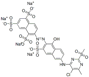 6-[[6-[[5-chloro-6-methyl-2-(methylsulphonyl)-4-pyrimidinyl]amino]-1-hydroxy-3-sulpho-2-naphthyl]azo]naphthalene-1,3,5-trisulphonic acid, sodium salt