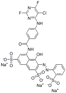 5-[[4-[(5-chloro-2,6-difluoropyrimidin-4-yl)amino]benzoyl]amino]-4-hydroxy-3-[(2-sulphophenyl)azo]naphthalene-2,7-disulphonic acid, sodium salt