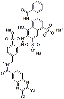 trisodium 4-(benzoylamino)-6-[[5-[[[(2,3-dichloroquinoxalin-6-yl)carbonyl]methylamino]methyl]-2-sulphonatophenyl]azo]-5-hydroxynaphthalene-1,7-disulphonate