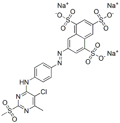 7-[[4-[[5-chloro-6-methyl-2-(methylsulphonyl)-4-pyrimidinyl]amino]phenyl]azo]naphthalene-1,3,5-trisulphonic acid, sodium salt