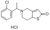 ((Chloro-2 phenyl)-1 ethyl)-5 tetrahydro-5,6,7,7a 4H-thieno(3,2-c)pyri dinone-2 chlorhydrate