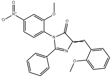4H-Imidazol-4-one, 3,5-dihydro-3-(2-methoxy-4-nitrophenyl)-5-((2-metho xyphenyl)methylene)-2-phenyl-