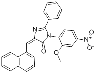 3,5-Dihydro-3-(2-methoxy-4-nitrophenyl)-5-(naphthalenylmethylene)-2-ph enyl-4H-imidazol-4-one