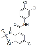 3,5-dichloro-N-(3,4-dichlorophenyl)-2-[methyl(methylsulphonyl)amino]benzamide
